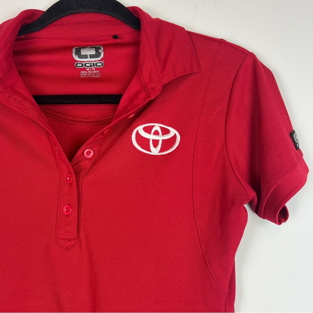 TOYOTA Red Women's Golf Polo Shirt XS - Picture 2 of 8